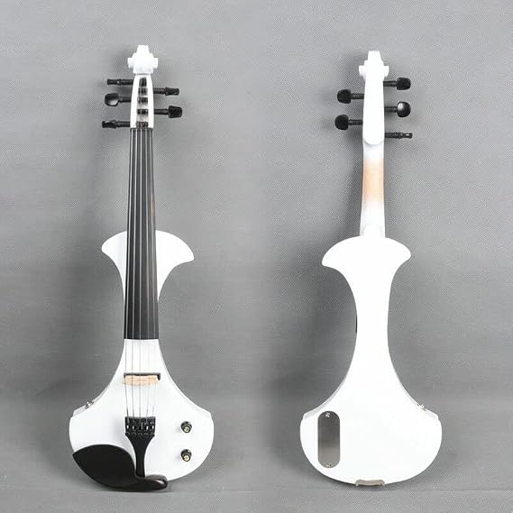 Yinfente 5string Electric Violin Professional Sound White Color Solid wood Ebony Fittings Violin Case Bow