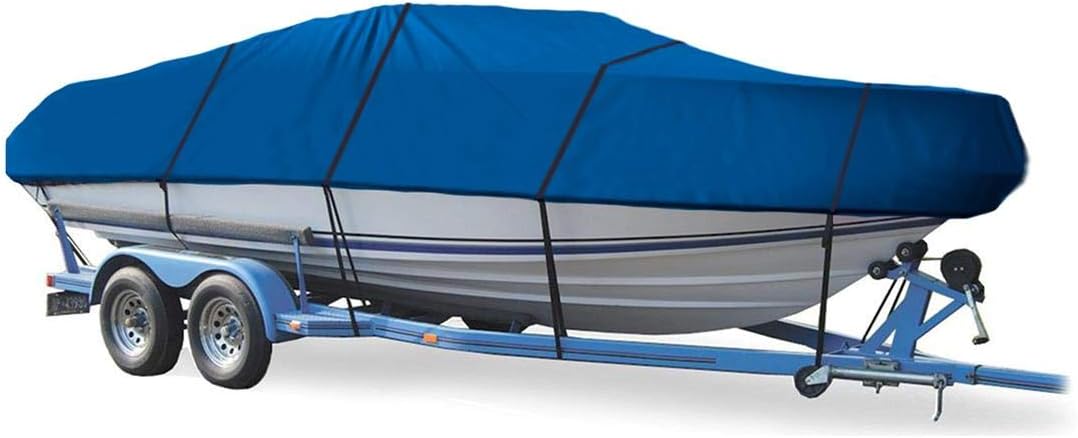 SBU Blue Boat Cover Compatible for Javelin 389 DC OB 1990-1998, Travel Storage Mooring