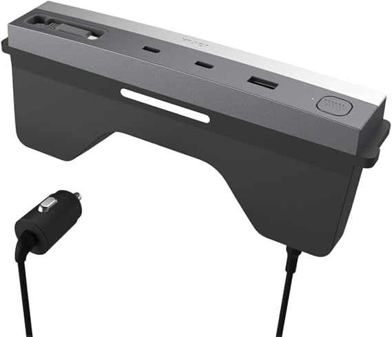 JOWUA 130W LED Hub Compatible for Tesla New 2025 Model Y, Reengineered Model 3 Highland (2024+), Two Type-C Ports, one USB-A Port, and a Type-C Cable
