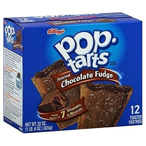Kellogg's Pop Tarts Frosted Chocolate Fudge Toaster Pastries 22 oz Box