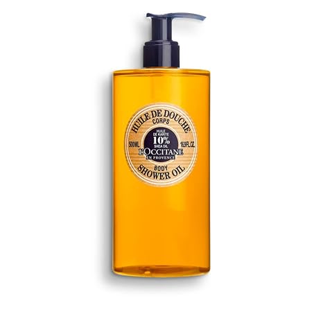 L'Occitane Shea Body Shower Oil: Soften & Cleanse Skin, With 10% Shea Oil, Nourish, Soothe Feelings of Tightness, Shea Scent, Refill Available