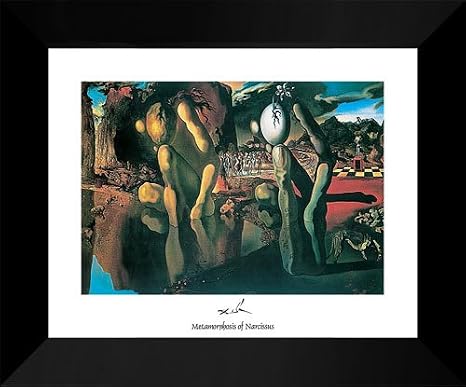 Metamorphosis Of Narcissus 15x18 Framed Art Print by Salvador Dali
