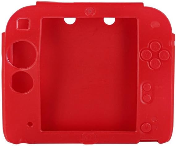 OSTENT Soft Silicone Full Protection Gel Pouch Case Cover Compatible for Nintendo 2DS Console - Color Red