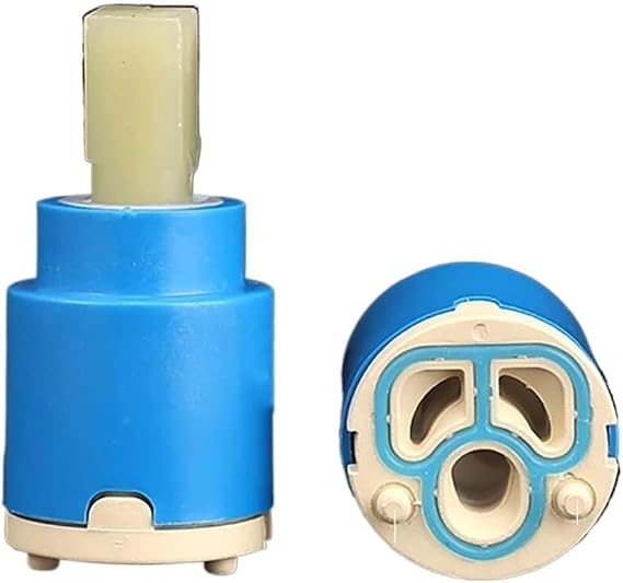 Tap Cartridge Replacement, Ceramic Tap Cartridge 25 mm Replacement Ceramic Disc Cartridge Bath Basin Sink, Blue