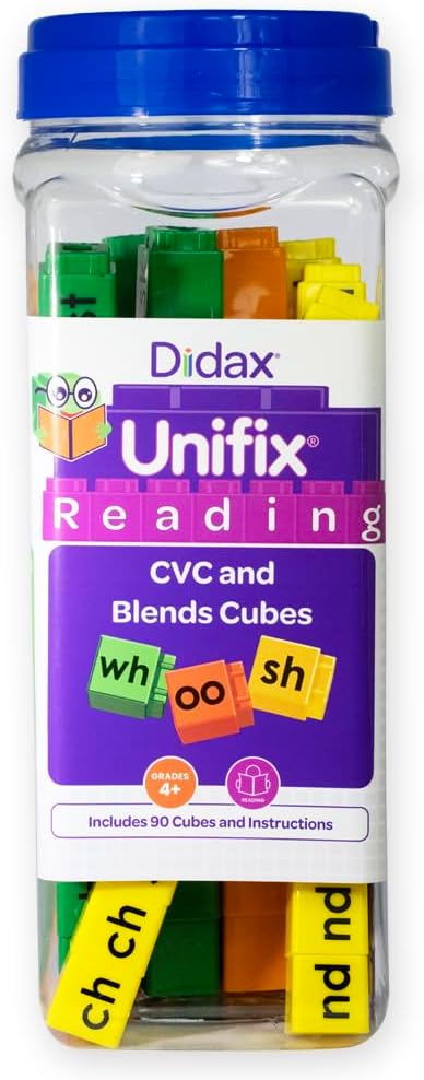 Didax Educational Resources Unifix Letter Blends Cubes Set Medium
