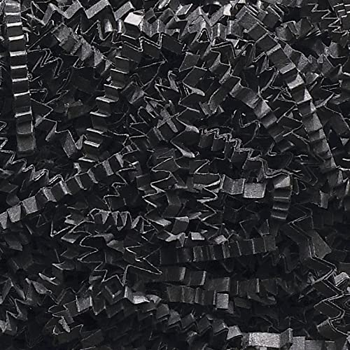 Shredded Crinkle ZigZag Kraft Paper, Black, 1kg
