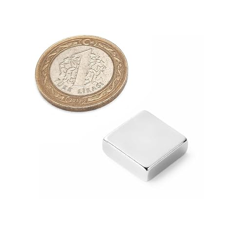 15x15x5 mm Neodyum Güçlü Kare Mıknatıs (2 Adet Set)