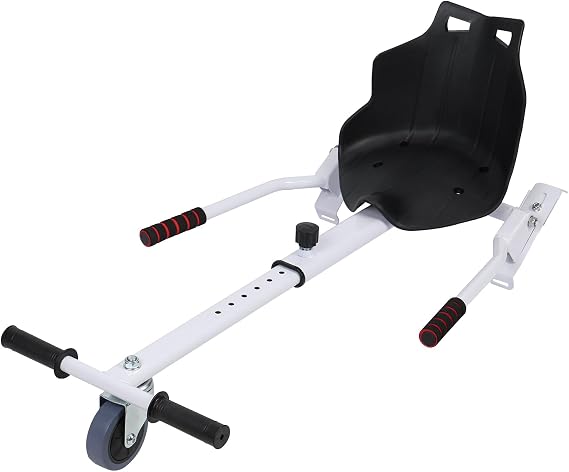 Hoverboard Go Kart,Hoverboards Seat Attachment, Hoverboards Go Kart Attachment for Kids & Adults, Accessory for Self Balancing Scooter, Fit for 6.5-10 Hoverboards White
