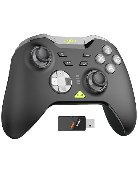 PXN P5 Wireless Gaming Controller - Hall Joystick, Hall Trigger, 6-Axis Motion, 4 Back Buttons, Compatible with PC, Switch/Switch2, iOS, Android (Black)