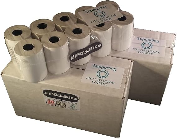 Br Size Large Rolls to Fit Verifone VX520 VX 520 Credit Card Terminal - 40 Rolls (Chip & Pin)