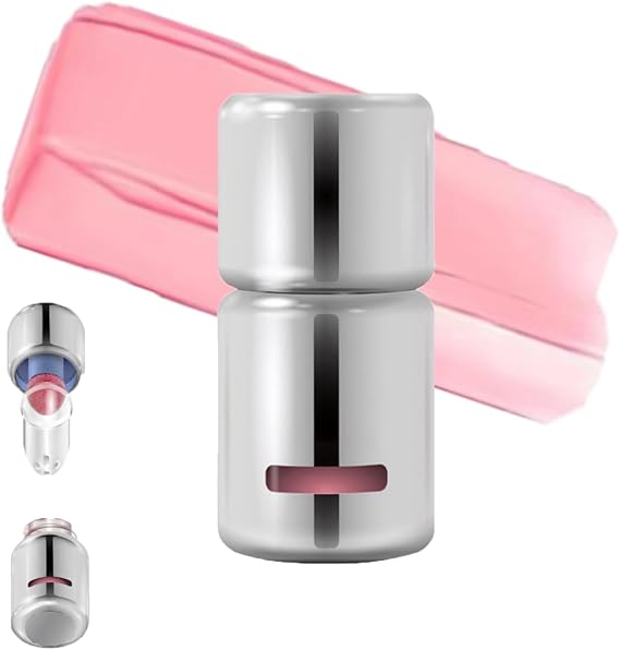 Liquid Blush, Liquid Blush with Sponge Heads, Jelly Colour Liquid Blush, Long-Lasting Liquid Blush for Highly Pigmented Colour, Dewy Finish (Sakura Pudding)