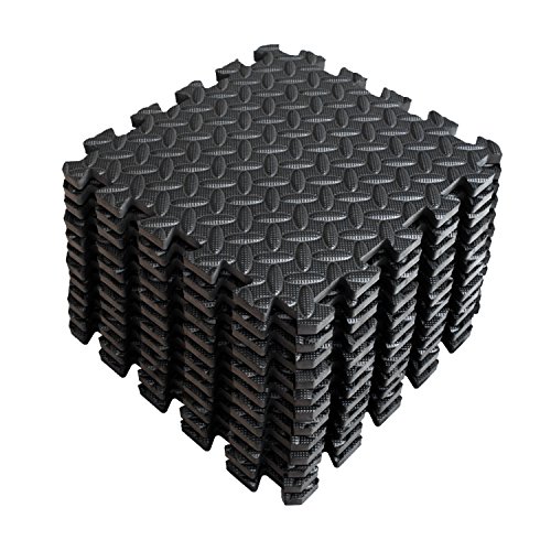 A2ZCARE Puzzle Exercise Mat with EVA Foam Interlocking Tiles - Interlocking Floor Mats for Gym Equipment - Ideal for Home Gym, Aerobic, Yoga and Pilates