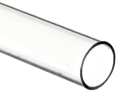 Polycarbonate Tubing, 1 3/4" ID x 2" OD x 1/8" Wall, Clear Color 36" L