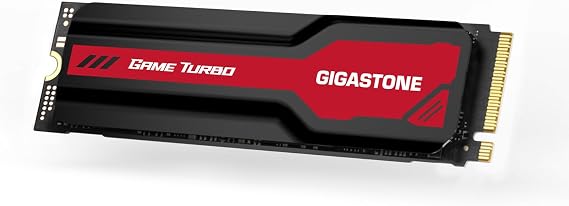 Gigastone Game Turbo PCIe Gen4x4 SSD 4TB, Speed Up to 7,300MB/s, Heat Sink, with SLC Caching Gaming/PC/Desktop/Laptop M.2 NVMe PCIe 4.0 2280 Internal Solid State Drive