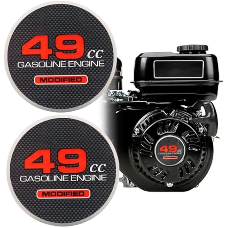2pcs Pull Starter Sticker 49cc Modified Mini Bike Stickers for Predator 212 Engine Coleman CT200U BT200X KT196 Baja MB200 Performance Parts Go Kart Mini Bike 196cc 224cc 200cc 49cc Modified