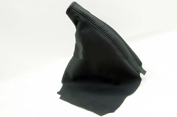 DSV Fits 2008-2013 Subaru Impreza WRX STI Real Black Leather Emergency Brake Boot with Black Stitching. (Leather Part Only)