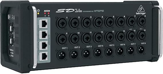 Behringer SD16 I/O Stage Box with 16 Remote-Controllable Midas Preamps, 8 Outputs, AES50 Networking and ULTRANET Personal Monitoring Hub