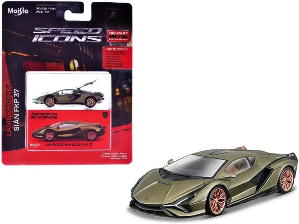 Maisto 1:64 Speed Icons - Lamborghini Sian Fkp 37 Metallic Green