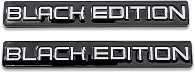 2X Chrome Metal Black Edition Logo Car Emblem Auto Badge 3D Premium Sticker Racing Sport Decal Replacement Black&White