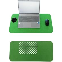 Keçe Masa Üstü Mouse Pad ve Bilgisayar Düzenleyici 70x32 cm – Antibakteriyel Mat, Doğal Keçe Mat, Masa Koruyucu Altlık, Ofis ve Ev için Minimalist Tasarım (yeşil)