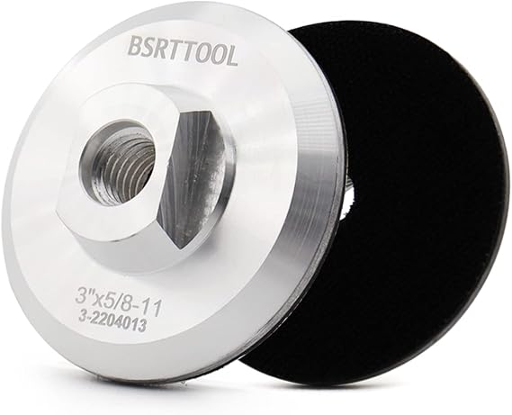 3 Inch Aluminum Backer Pad - Hook Loop Backing Pad 5/8"-11 Thread Angle Grinder Use (3 INCH)