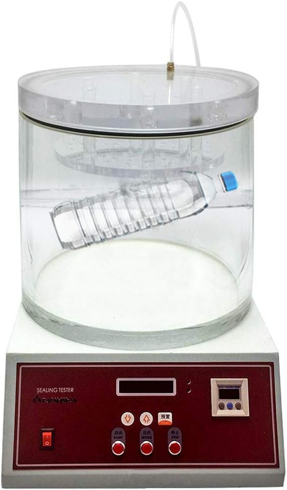 YJINGRUI Vacuum Package Leak Tester Vacuum Sealing Tester Bottle Leakage Testing Machine for Bottles/Cans/Boxes/Plastic Composite Bags (110V)