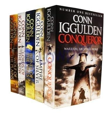 Conqueror Series Collection 5 Books Set By Conn Iggulden (Wolf of the Plains, Lords of the Bow, Bones of the Hill, Empire Of Silver, Conqueror)