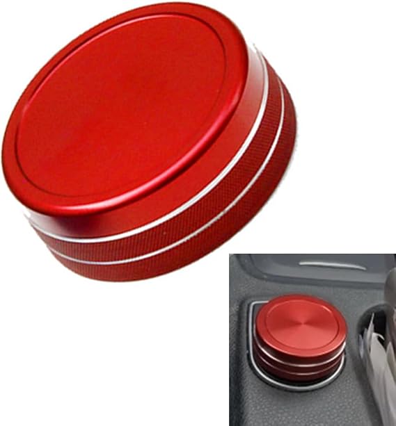 Red Aluminum Center Console Multimedia Knob Button Cover Compatible with Mercedes A B C E S CLA GLA GLK ML GL Class Center Command Control Knob Wheel Trim Sticker