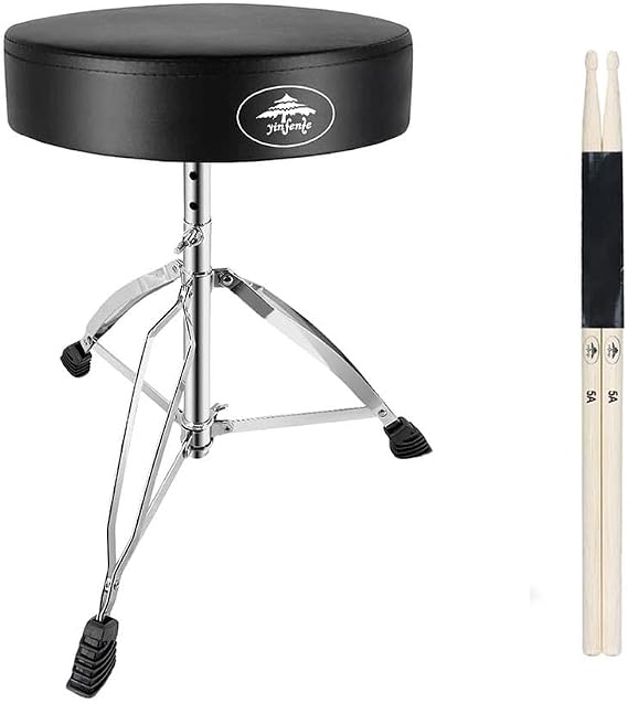 Drum Throne,Height Adjustable Drum Stool for Adults,Drummers with Leather Seat and Anti-Slip Feet