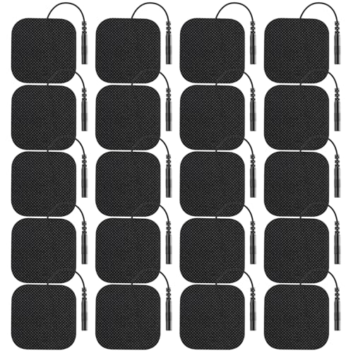 Self-Adhesive Electrode, 20PCS 2x2TENS Unit Replacement Pads, Electrode Pads for Muscle Stimulator Massager, TENS Pads for Electrotherapy