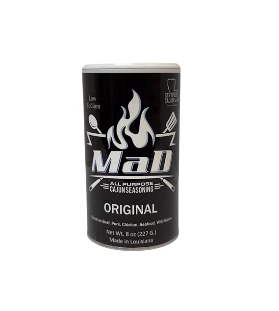 MaD Cajun Seasoning Original Blend 1 pk All-Purpose Cajun Spice, Bold Louisiana Flavor, 8oz