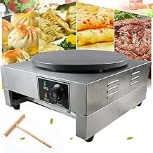Commercial 110V Electric Crepe Maker Machine 16" Single Hotplate Iron Electric Griddle Pancake Maker Machine Nonstick Crepe Pan for Crepes, Pancakes, Blintzes, Tortillas Eggs Kitchen Maker