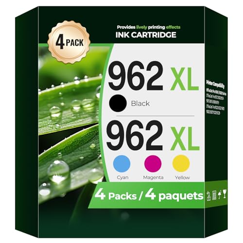962XL Ink Cartridges Combo Pack OfficeJet Pro 9010 9015 9020 9018 Compatible with HP 962 XL Ink Cartridges HP962XL962 HP962XL HP962 Printer Ink for OfficeJet Pro 9015 9010 9020 9018 9025 9012 9022
