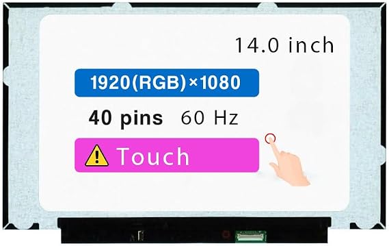 Screen Replacement for Lenovo 14e Chromebook S345-14AST 14W 81MQ 14W Gen 2 82N8 82N9 5D10S75184 5D10T44445 5D11B07706 SD11B07703 5D10T36865 5D10T44444 5D11B07701 5D10V82392 FHD 40 pin Touch LCD