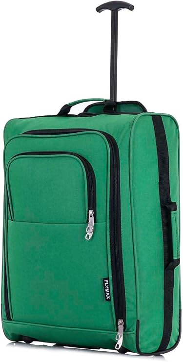 Easyjet 45x36x20 Carry on Suitcase Approved Underseat Cabin Bag Case Lightweight Hand Luggage 1.3kg 33L Green