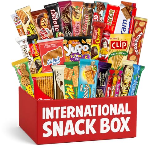 International Snack Box Gift Set Foreign & Exotic Snacks Variety Pack 30 Piece Assortment