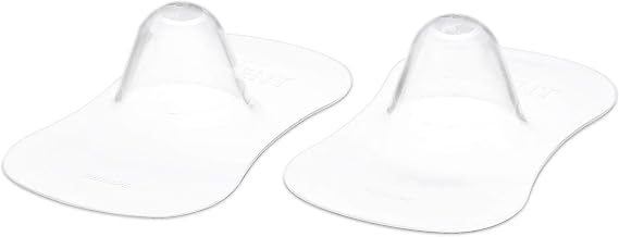 Philips Avent SCF153/01 Set of 2 Silicone Nipple Pads with Hygienic Carrying Case Size S 15 mm