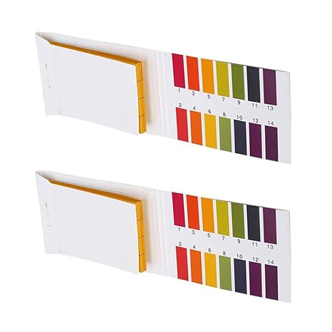 pH Test Strips 1-14, 2 Pack (160 Strips) Litmus Paper Water Testing Kit for Pool, Soil, Aquarium, Spa, Drinking Water, Urine & Saliva pH Indicator