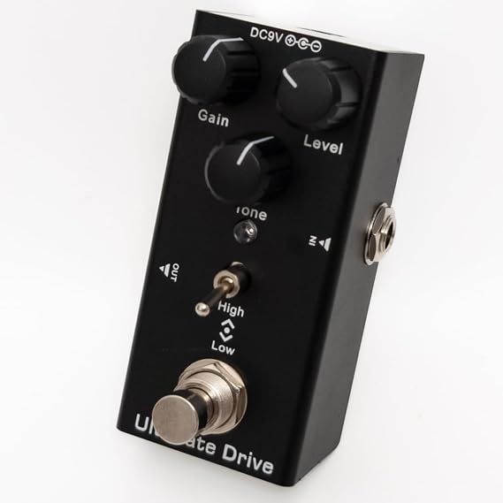 Mini Guitar Effects Pedal True Bypass, Vintage Overdrive, Distortion, Analog & Digital Delay, Classic Chorus, Phaser, Tremolo Compact Portable Pedalboard for Electric Guitar (02-Ultimate Drive)