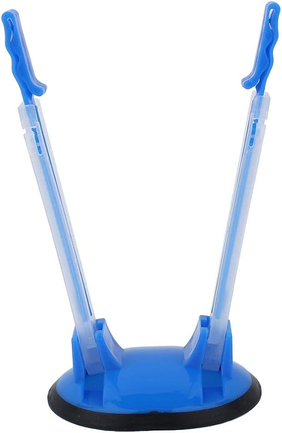 Plastic Freezer Bag Holder Stand Meal Planning Prep Bag Holders Rack Clip Adjustable Kitchen Food Storage Bag(Blue)