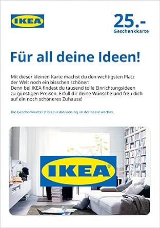 IKEA Voucher Card 25€ – for Germany – by Post