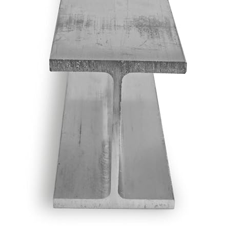 6061 Aluminum I-Beam, Unpolished (Mill) Finish, Extruded, T6-Temper, ASTM B221, Equal Leg Length, Squared Corners, 2-1/2" Leg Lengths, 3" Width, 0.26" Wall Thickness, 12" Length, OnlineMetals