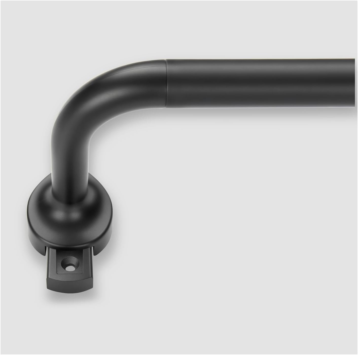 Room Darkening Rods, Single Window Rods 28-120 Inch2.33-10ft Telescoping Wrap Around Curtain Rod Splicing Structure With Hidden Base Bracket, Matte Black
