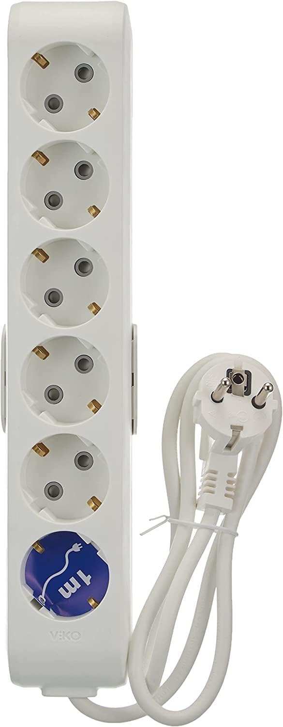 Viko Multi-Let 6-Piece Socket Ground Wired Ç.K 1mt Socket