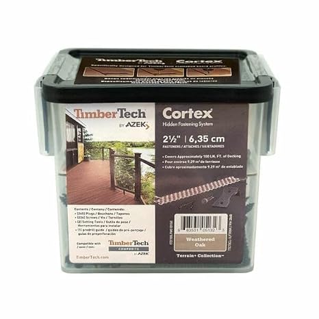 TimberTech Collated Cortex Hidden Plug Fasteners Weathered Oak (100 ln/ft)