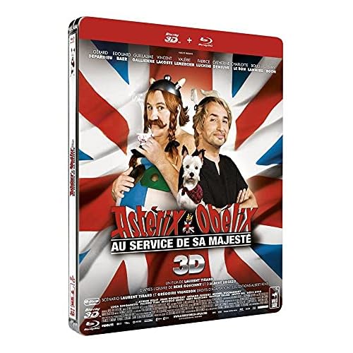 Asterix and Obelix: God Save Britannia ( Asterix et Obelix: Au service de Sa Majeste ) ( Asterix & Obelix: In Britain ) (3D & 2D) (Steelbook Edition) [ NON-USA FORMAT, Blu-Ray, Reg.B Import - France ]