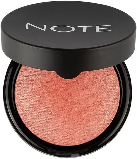 Note Cosmetics Baked Blusher 06 Hot Rose Işıltılı Fırınlanmış Toz Allık