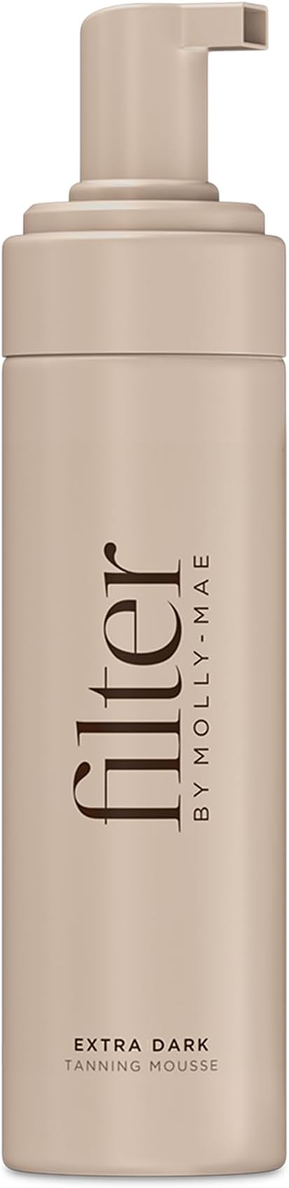 Filter by Molly-Mae Tanning Mousse Extra Dark Shade 200ml | Streak Free Self Tan Foam | Deep Colour, Fast Developing & Skin Friendly | Easy Application | Moisturising | Cruelty Free