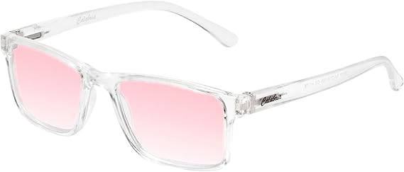 FL-41 Migraine Reading Glasses with Tinted Lenses Unisex Light Sensitivity Glasses for Indoors | Blue Light Filter
