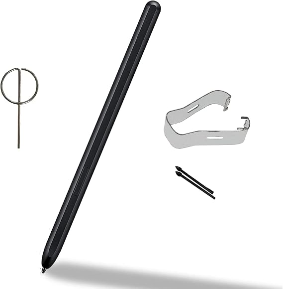 Galaxy Z Fold 4 S Pen Fold Edition,Slim 1.5mm Pen Tip,4,096 Pressure Levels,Stylus Pen for Samsung Galaxy Z Fold 4 5G+Tips/Nibs + Eject Pin (Black) EF- FF92PCBEGUS